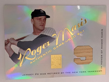 2001 Topps Tribute Roger Maris Authentic Game-Used Bat Retired #9 Yankees
