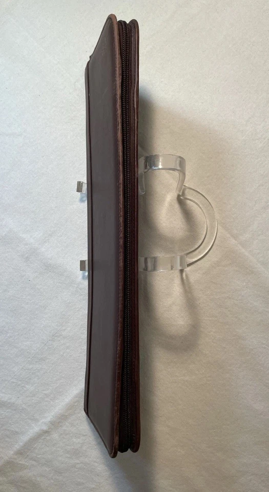 Estojo de gravata de couro vintage Coach, embreagem de viagem joias bagagem longa 16 polegadas - Imagem 4 de 4