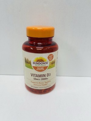 Sundown Vitamin D3, 50mcg/2000IU , 350 Softgels EXP 7/26 