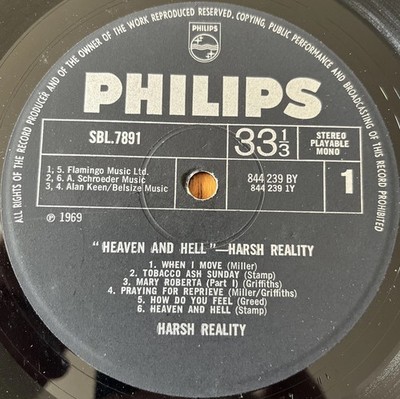 HARSH REALITY - Heaven And Hell LP 1969 UK Philips SBL.7891 RARE First Pressing