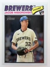 Topps 2026 Heritage Rookie Chrome Variation Jacob Misiorowski #144 Brewers