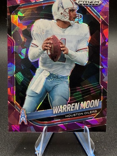 Panini Prizm Black 2025 Warren Moon Houston Oilers #65 Orange Wave /149