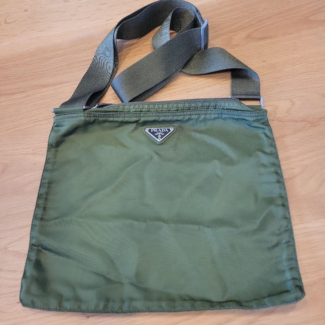 Prada Olive Green Shoulder Bag Imported from Japan