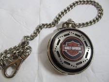 Franklin Mint Harley Davidson Softail Pocket Watch with chain needs battery