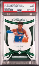 2019 Flawless Shai Gilgeous-Alexander Emerald Diamond /5 Jersey Match PSA 9