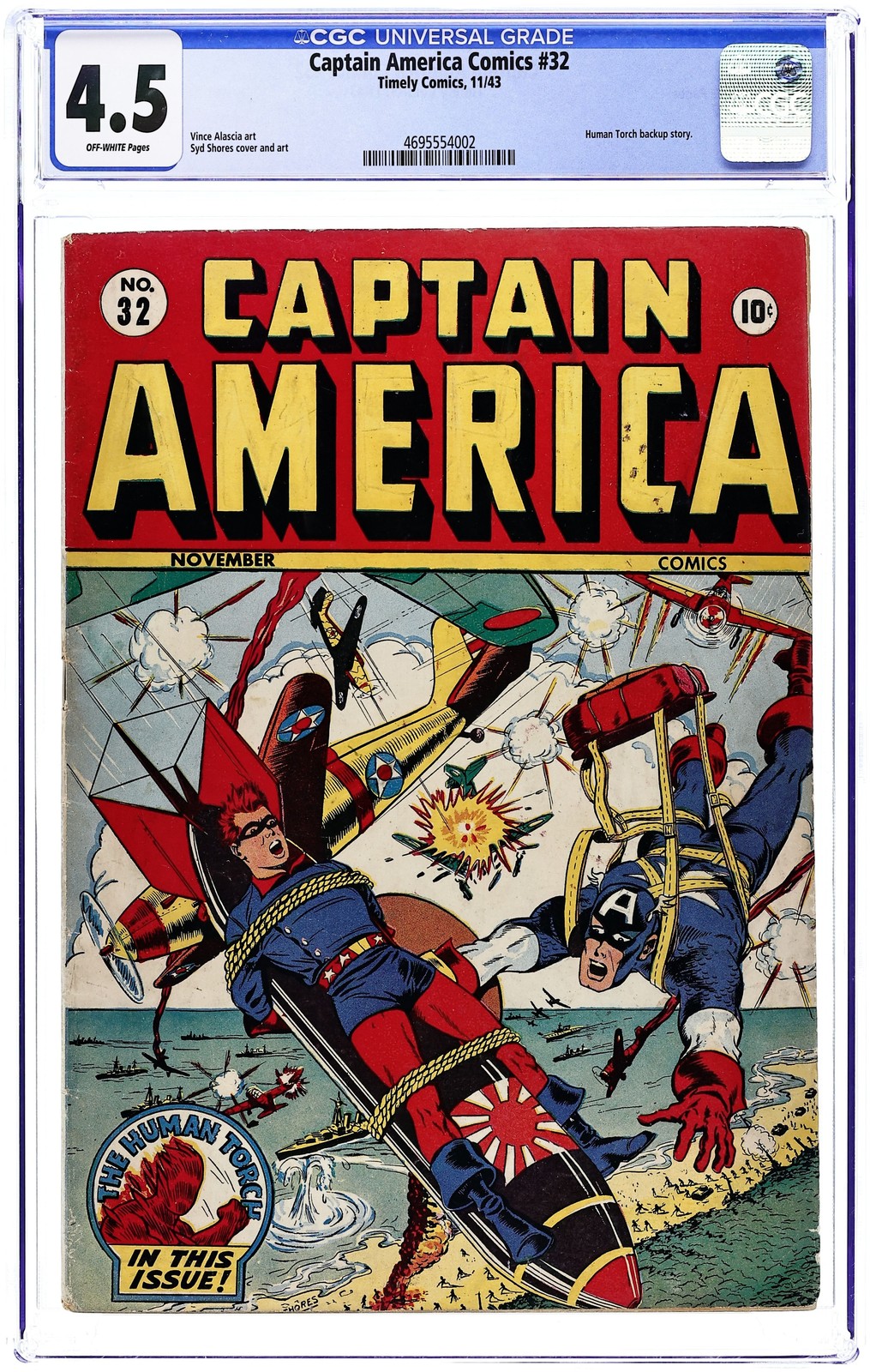 Captain America Comics #32 CGC 4.5 1943 4695554002