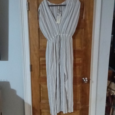 Elan Women's Maxi Dress Wrap NWT  V Neck Sleeveless Tie Waist Size S  Beach, Sun