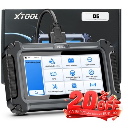 XTOOL D5 OBD2 Diagnosegerät Diagnosewerkzeug Codeleser CAN FD, FCA AutoAuth