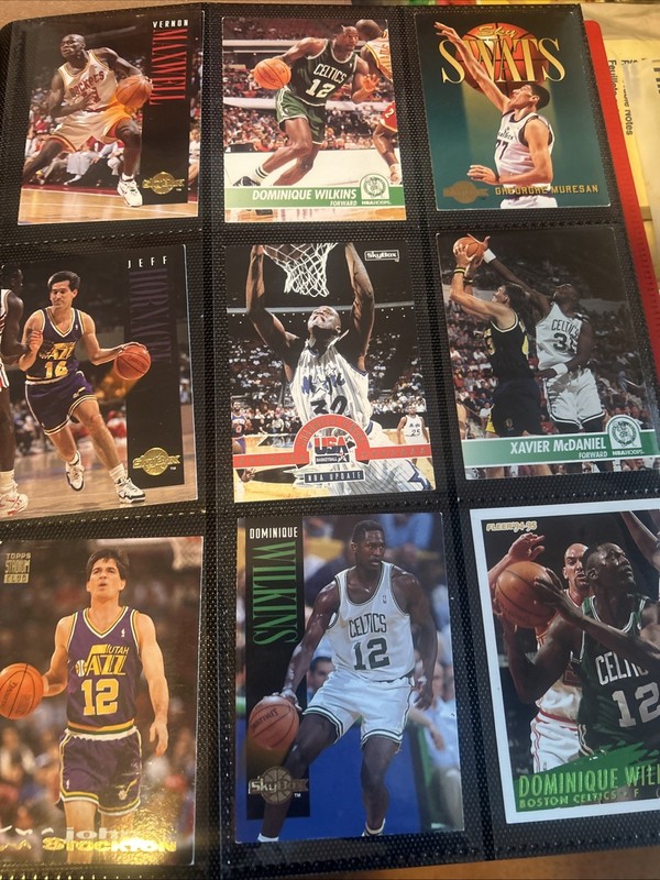 Lot of 9 NBA Basketball Cards