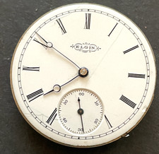Antique 1890 Elgin Grade 67 Pocket Watch Movement Parts/Repair 6s 15j USA