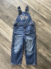 Oshkosh Denim Bibs Overalls Carpenter Sellout Sz 5T Boy Girl Unisex Farm Casual