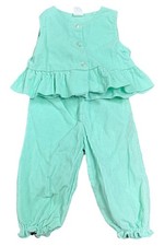 Vintage Corduroy Matching Baby Outfit Teal 18 Months