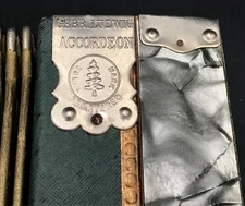 Vintage Gebr.Ludwig German Accordion in Marble Finish-as is