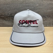 Vintage Contel Hat Cap Snap Back Gray 1990 Safety Excellence Workshop USA Made