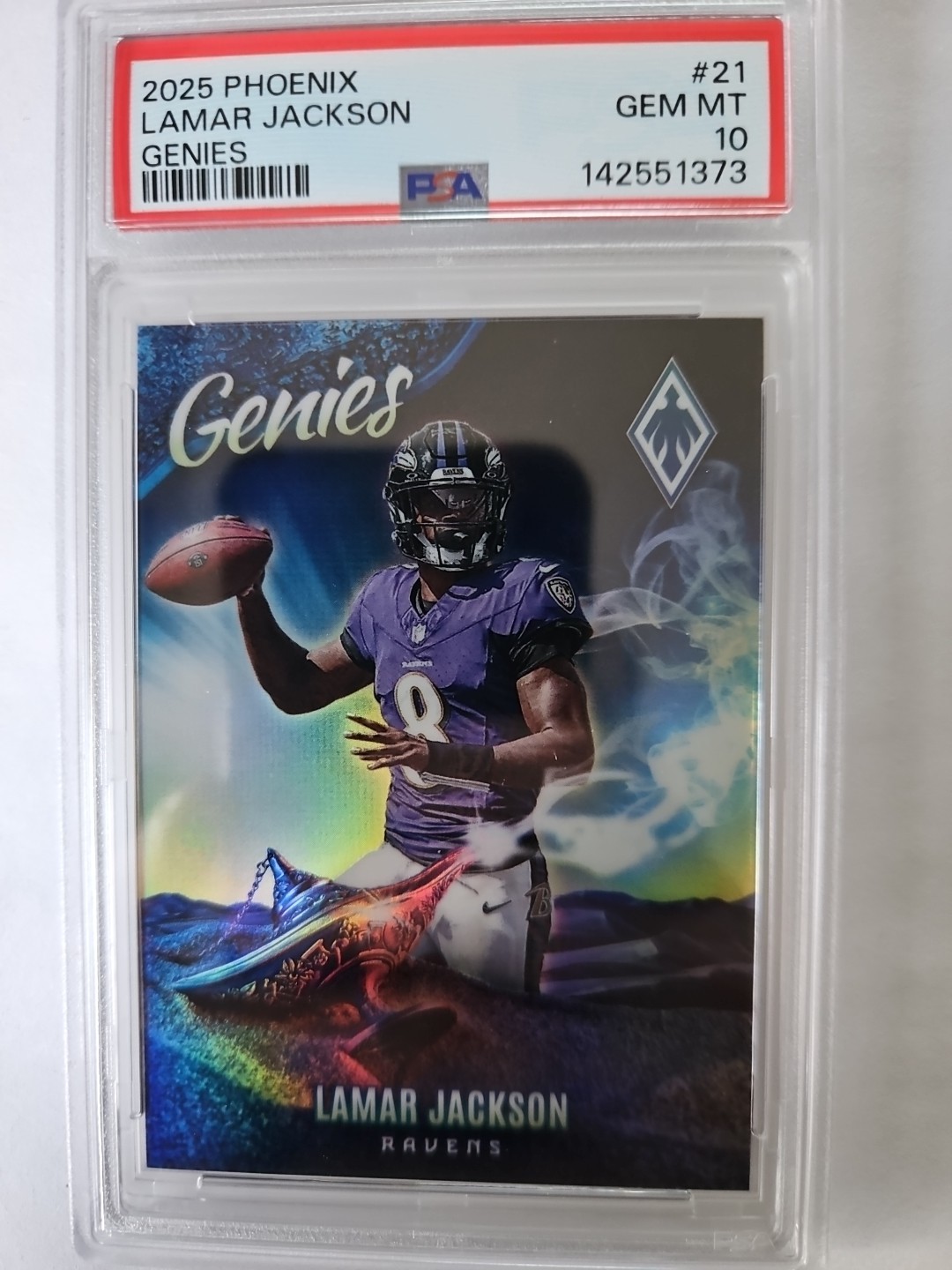 2025 Panini Phoenix - Genies Lamar Jackson #21 PSA 10 pop 3