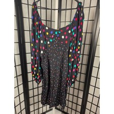 RIXO X Target Polka Dot 80s Vibe Long Sleeve Swing Dress Size 16/18