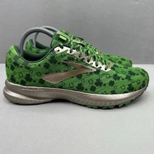 Womens Size 8.5 (B) Brooks Launch 6 "Run Lucky" Shoes Green / Gold Shamrock