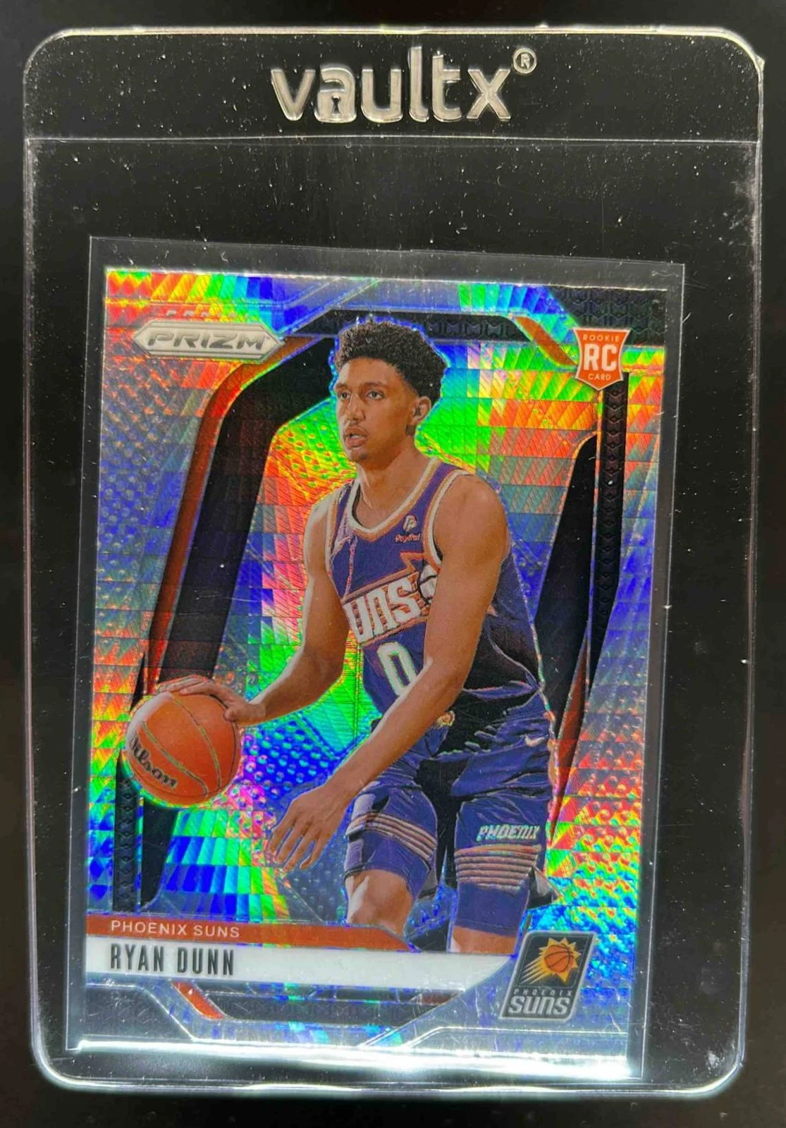 2024-25 Panini Prizm Ryan Dunn RC Hyper Rookie #258 Suns