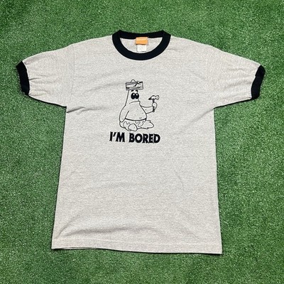 SpongeBob Patrick ''Im Bored'' Ringer T-Shirt Rare Nickelodeon 2003 TV Show Promo