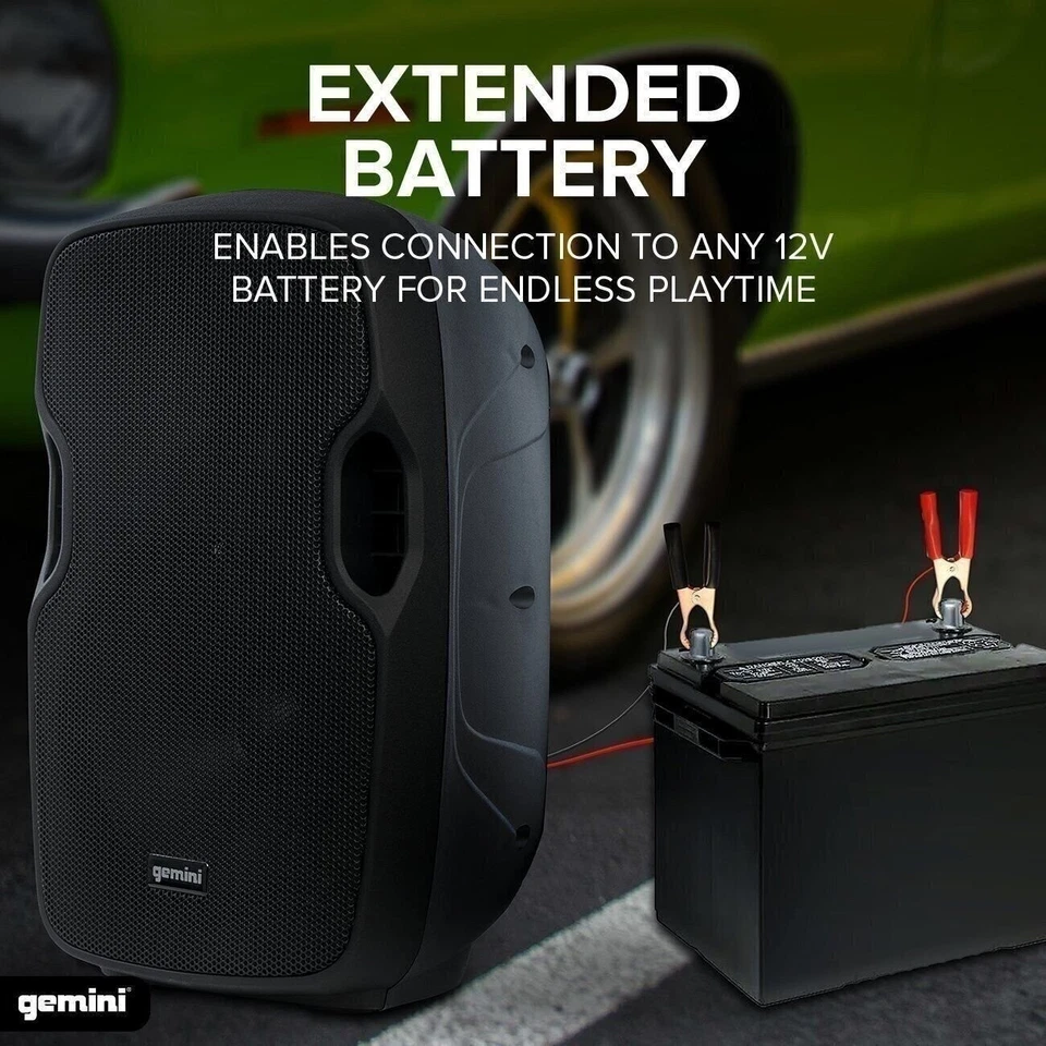 Gemini DJ Audio Equipment 10" Inch Portable Wireless Bluetooth PA Speaker Gift - Image 4 of 4