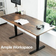 VIVO Vintage Brown 71 x 30 inch Universal Solid Top for Sit Stand Desk Frames