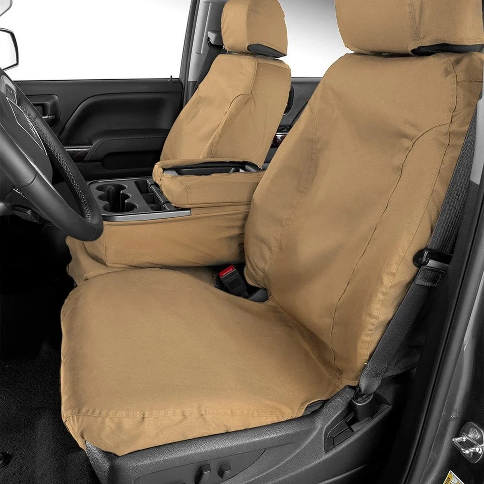 For Jeep Liberty 10-12 SeatSaver Polycotton 1st Row Tan Custom Seat Covers Foto 4 de 4