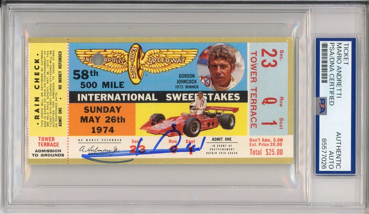Carte Autographe Originale Signée Mario Andretti - Formule 1 - A 127896