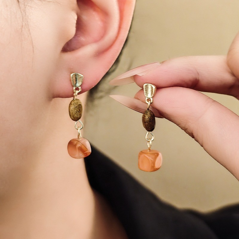 Women's Simple Small Alloy Pendant Earrings Minimalist Dainty Accessories