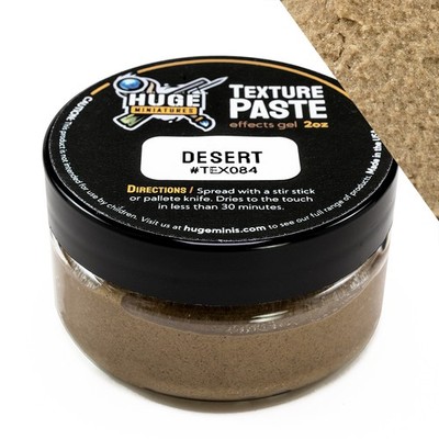 Huge Miniatures Texture Paste, Desert Model Basing Paint   2oz Resealable Jar