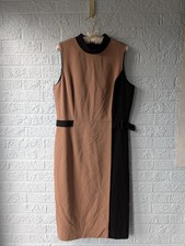White House Black Market Color Block sleeveless Sheath Dress Size M