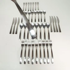 40 pc set Gourmet Settings Park Matte Flatware GS Stainless 18/10 Silverware