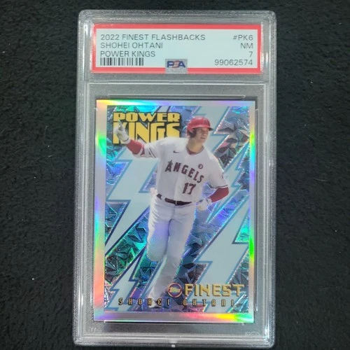 2022 Topps Finest Flashbacks Shohei Ohtani Power Kings Refractor PSA 7 #PK6
