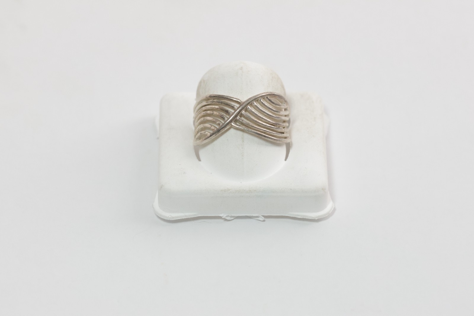 Signed Half Twisted 925 Solid Sterling Silver Rin… - image 1