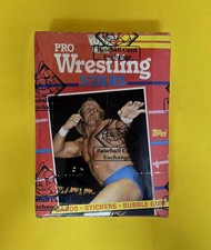 1985 TOPPS WWF PRO WRESTLING STARS WAX BOX BBCE - HULK HOGAN RC