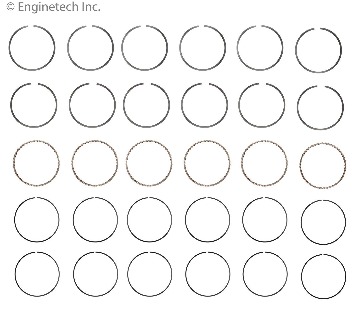 Piston Ring Set S92516-.50 Fits 07-17 Ford Lincoln Mazda Mercury