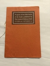 Limited Editions Club Fifth Series Prospectus