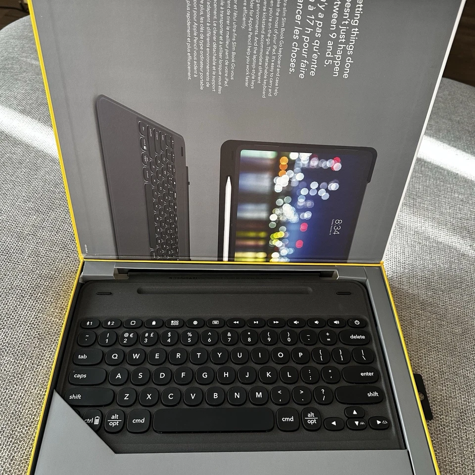 ZAGG Slim Book Go Keyboard for 12.9" Apple iPad Pro (2018, Black) - Image 3 of 4