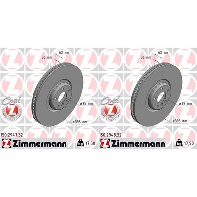 2X ZIMMERMANN FORMULA Z BREMSSCHEIBEN 395mm VORNE passend für BMW X5 X6