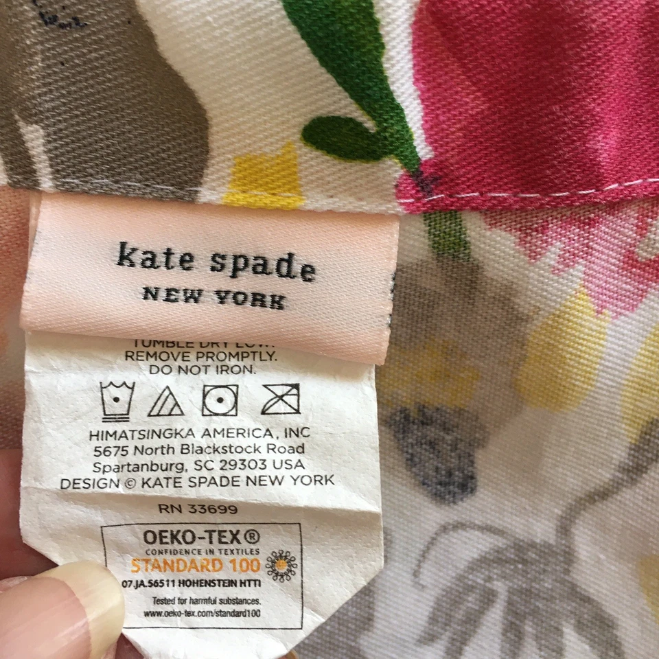 Kate Spade NY Cortina de Ducha Floral Rosa Algodón/Poliéster 68W x 73L Colorido Foto 2 de 4