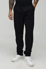 Boohoo Man Black Slim Fit Pleated Trousers Pants Size Small