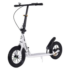 Foldable Commuter Kick Scooter For Adults Teens w/ 12" Large Air Rubber Tires