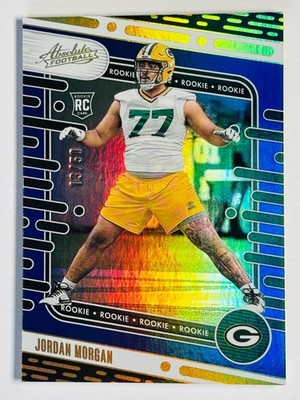 2024 Panini Absolute Football Jordan Morgan Blue Spectrum RC /50 Packers