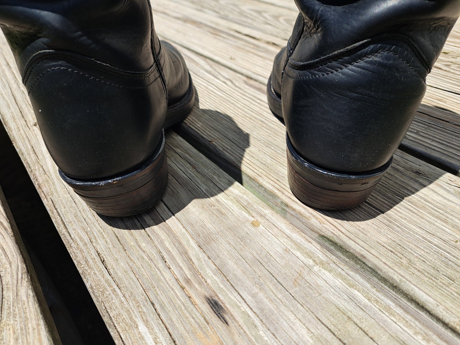 SAOLA Stivali western cowboy neri foderati in pelle Chippewa #26791 suola Vibram 8 5 D