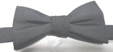 Chaps Black Men's Bow Tie Solid Black Polyester Adjustable Pretied Clip-On