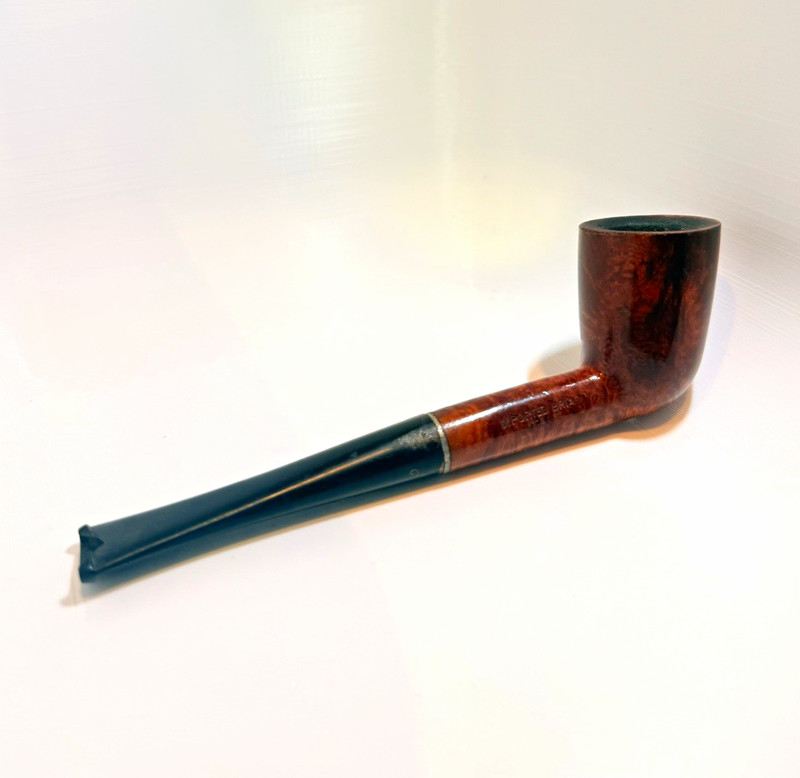 Gold Ribbon Imported Italian Briar Poker Shaped Tobacco Estate Smoking Pipe