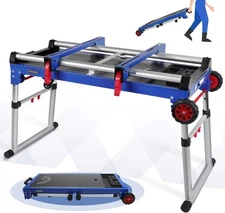 Miter Saw Stand 5-in-1 Portable Workbench Quick Folding Work Table Scaffold