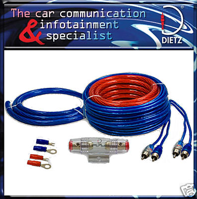 Dietz 23089 20qmm Kabelsatz für Verstärker Komplett Set Kabelset Kabelkit KFZ