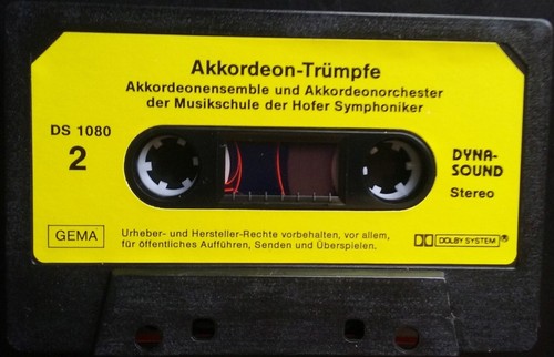 Akkordeon Trümpfe-Musikschule der Hofer Symphoniker Cassette Tonstudio 1080 Rare - Picture 4 of 4