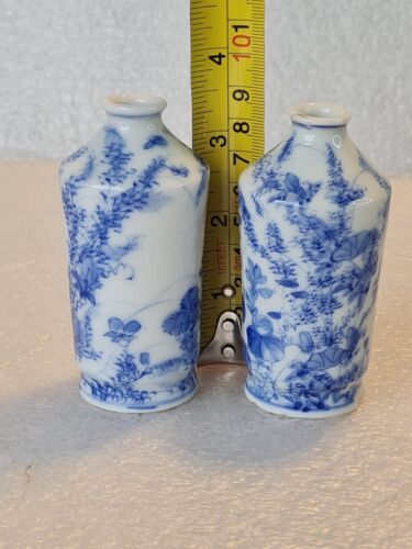 Paar kleine antike Porzellanvasen aus der Meiji-Zeit Seto Ware - Bild 23 von 23