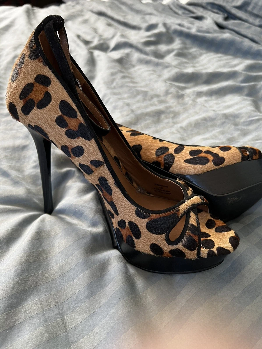 Zara + Leopard Print Leather Shoes